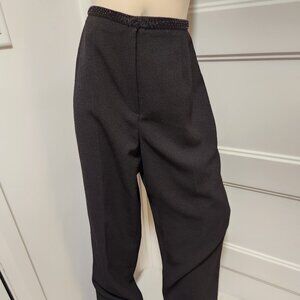 Harvé Bernard Evening Black Beaded Waist Dress Pants – Women’s Size 12